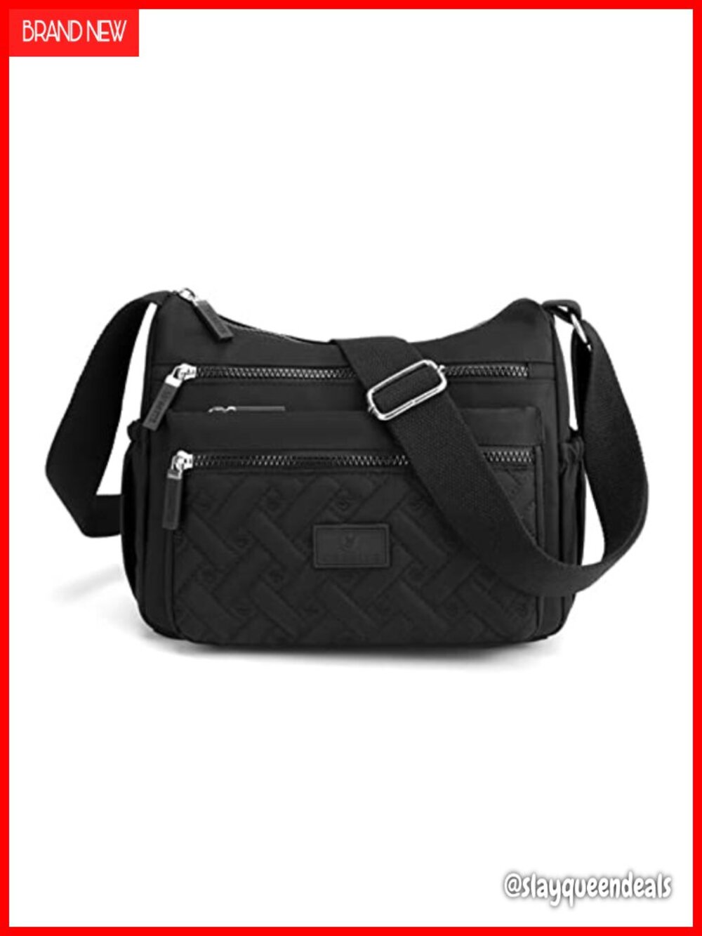 Women's Nylon Waterproof Crossbody Bag Multi-Pocket Messenger Shoulder Purse
